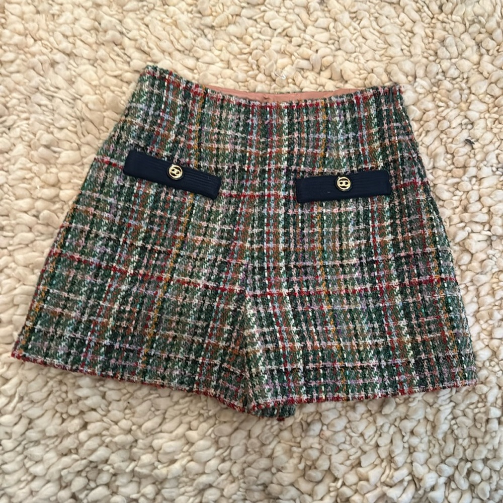 Sandro Paris Tweed Multicolor Shorts